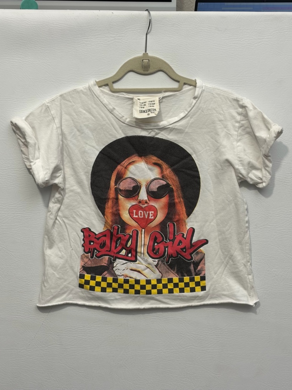 french pastry White Baby Tee  Punk Medium